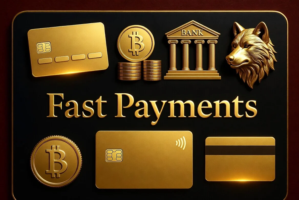 Wolf Winner withdrawal and deposit methods — PayID, cards and crypto