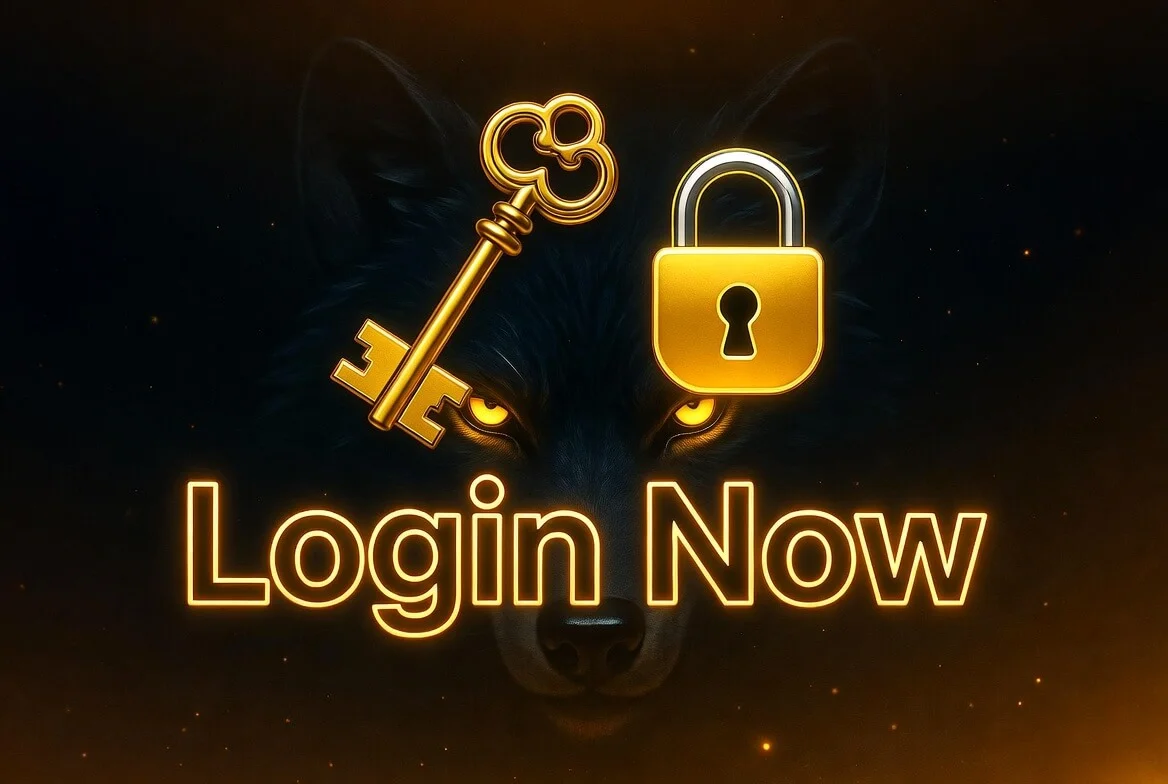 Wolf Winner login and secure sign in with key and padlock